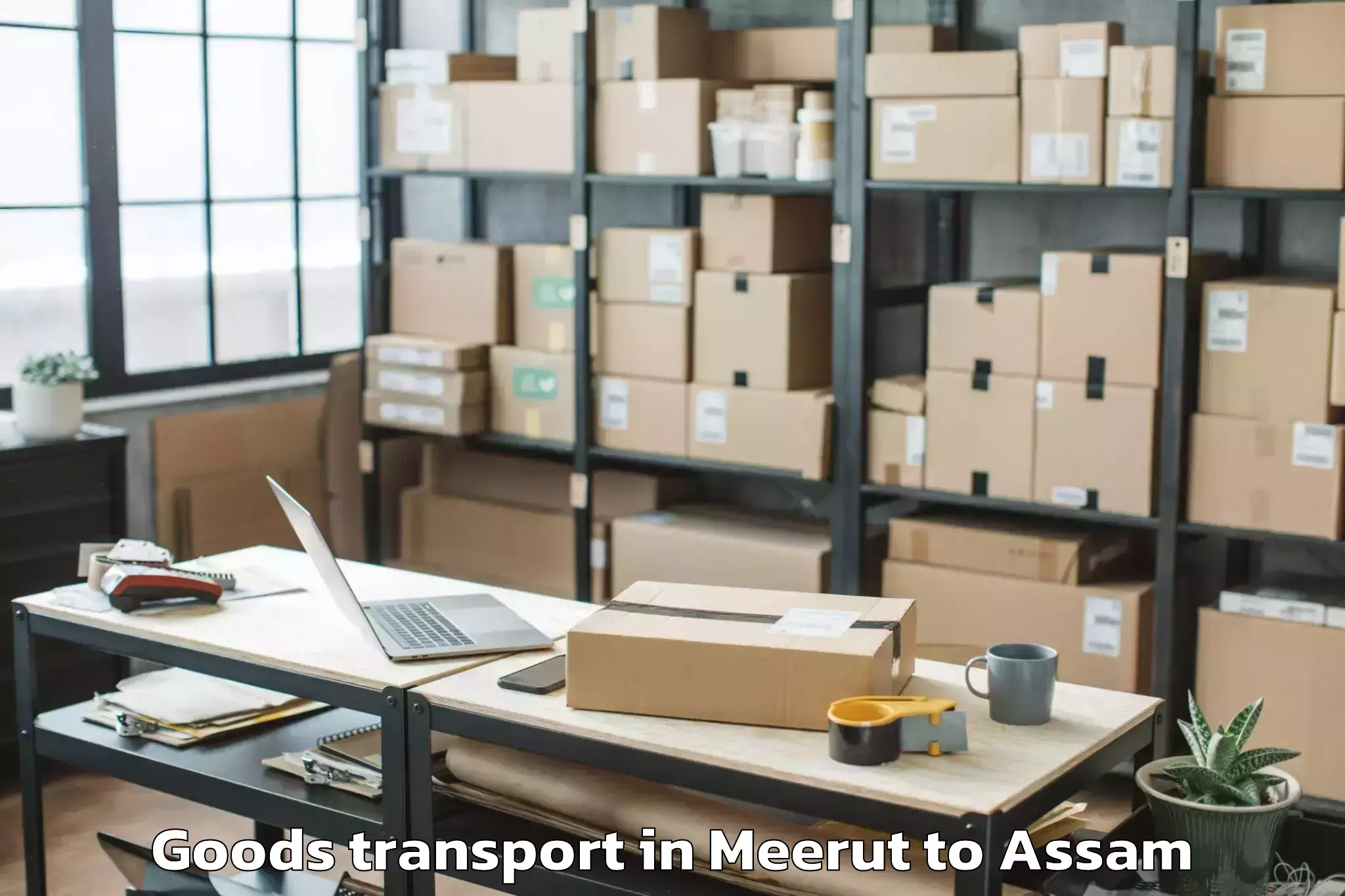 Meerut to Bijni Pt Goods Transport Booking